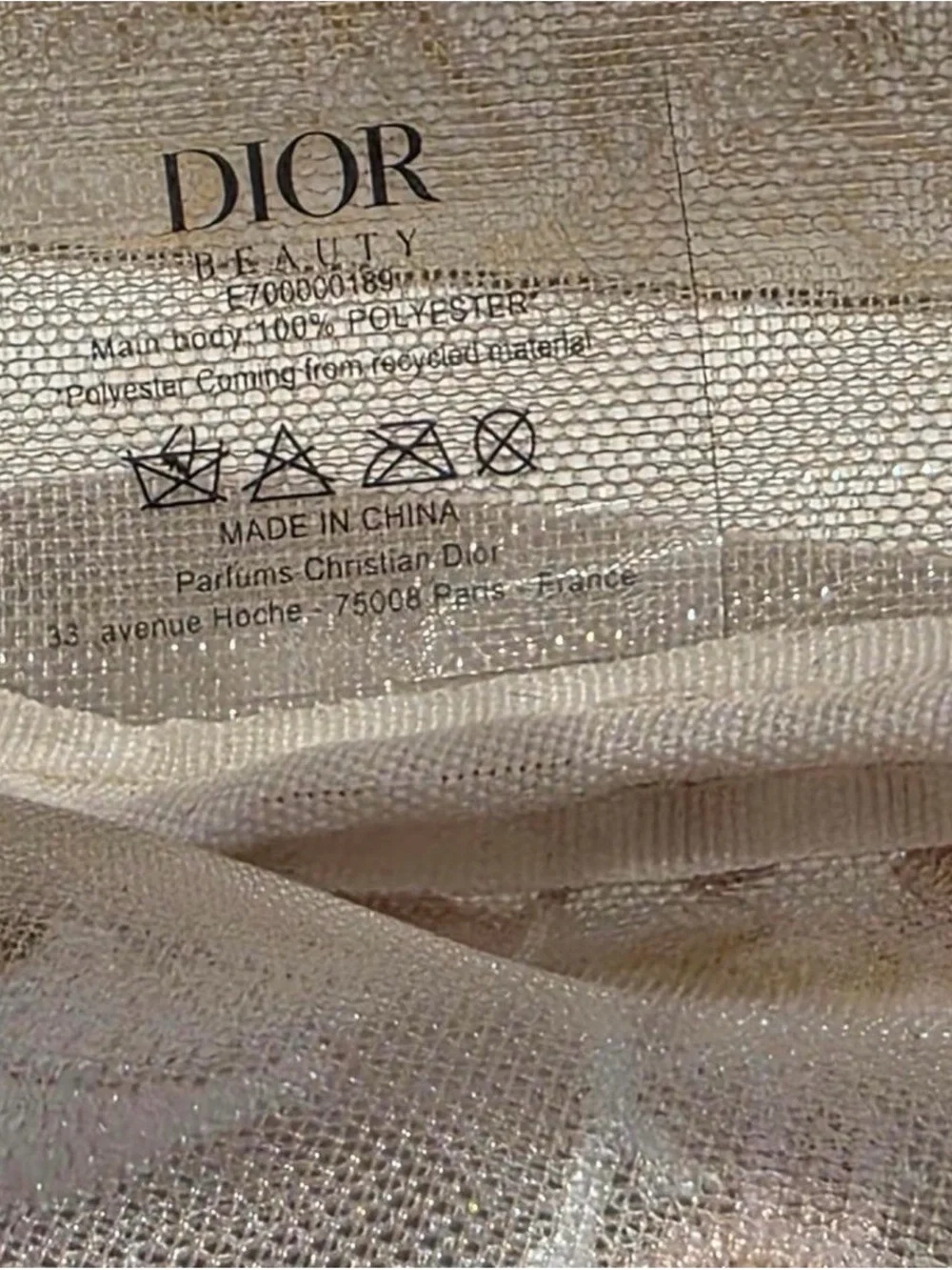 Dior Butterfly Floral Embroidered Cosmetic Makeup Pouch w/ Gift Box NWT